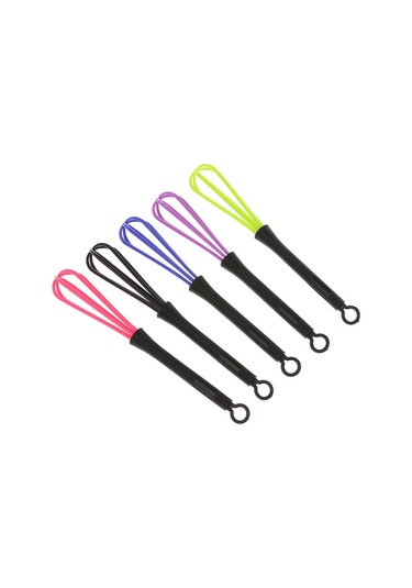 Qingmipy 5'li Saç Boyası Karıştırıcı Seti - Kaymaz Sap, Dayanıklı Plastik, Kolay Kullanım 18cm Çok Renkli