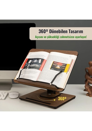 Kitap Okuma Standı Katlanabilir 360º Dönebilen