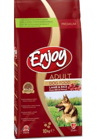 Enjoy Kuzu Etli ve Pirinçli Yetişkin Köpek Maması 10 KG
