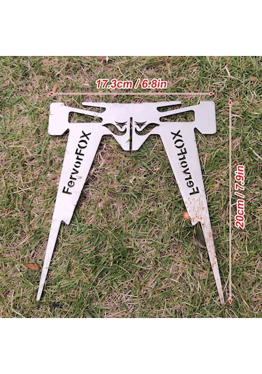 Katlanır Kamp Tencere Desteği Çapraz Stand Trivet Ocak Rafı Açık Hava Gümüş