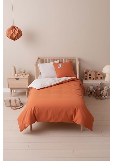 Cuddly Nakışlı %100 Pamuklu Bebek Nevresim Takımı Çok Renkli