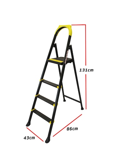 Leo 3+1 Basamaklı Metal Merdiven