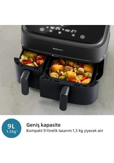 Philips NA350-00 3000 Serisi Çift Hazneli 9 LT Airfryer