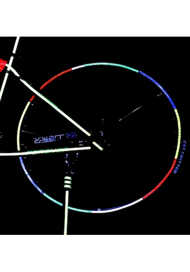 Mavi 1 Adet-bisiklet Etiket Bisiklet Gece Sürüş Lastiği Mtb Aksesuarları Renkli Işık Bisiklet Vücut Dekorasyon Çıkartmaları Aksesuarları Spor Çok Renkli