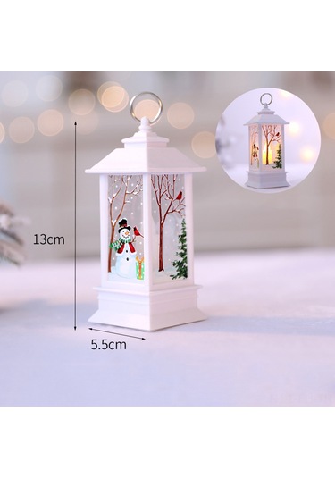 Folinda Küçük Beyaz Kar Tanrısı Simülasyon Alev Led Lambası - Noel Partisi Dekorasyonu Masaüstü Süs - Güvenli Düşük Enerji Tüketimi Diğer