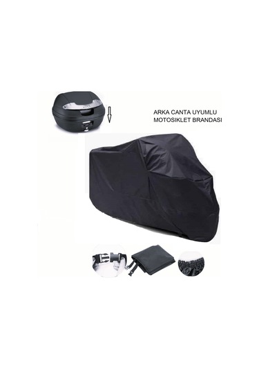 Siyah Ktm Sxf Arka Çanta Uyumlu Motosiklet Brandası