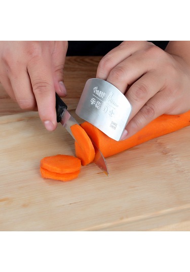 Monyee 304 Paslanmaz Çelik Mutfak Parmak Koruyucu, Kesme Ve Dilimleme İçin Güvenli El Koruyucu Aracı - Gümüş Diğer