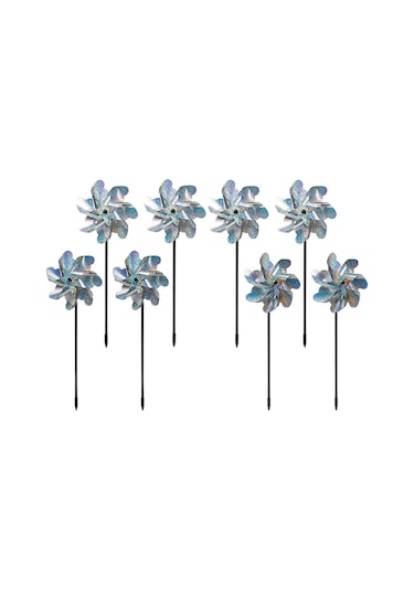 Leezsing 8 Adet Yansıtıcı Mylar Kuş Çevirici: Çiftlik Ve Bahçe Koruması, Renkli Parıltılar İle Kuşları Uyarmak, Eğlenceli Dıy Oyuncak