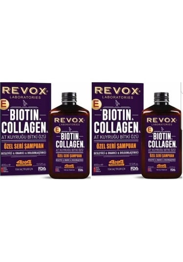 Revox Biotin ve Collagen At Kuyruğu Bitki Özlü Şampuan 2 x 400 ML