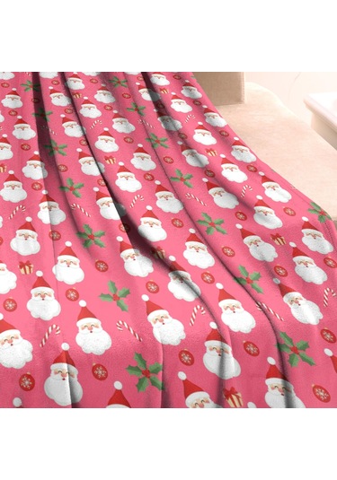 Noel Desenli 40x50 İnç Polar Battaniye, Yumuşak, Hafif Ve Kalın, Erkek, Kadın Ve Çocuk İçin Noel Baba Noel Şeker