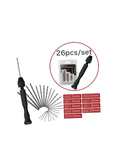 26 Adet/takım 1 Adet Siyah Set Beton Matkap Ucu Karbür Matkap