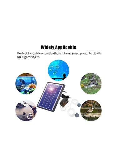 6 W Güneş Oksijen Pompası Akvaryum Balık Tankı Oksijenatör