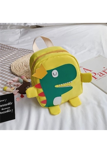 Karikatür Çocuklar Sırt Çantası Mini Anaokulu Schoolbag Peluş Dinozor Sırt Çantası Çocuk Okul Çantası Kız Erkekler Sırt Çantası Fvqu4y Sarı
