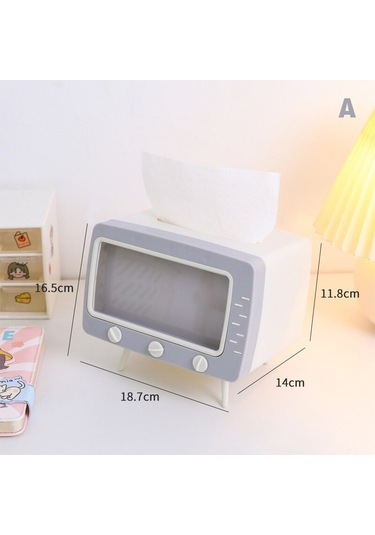 A-sevimli Çok Fonksiyonlu Doku Kutu Tutucu Kare Ev İçin Kawaii Masaüstü Dekor Tv Doku Kutusu Kasa Pembe Telefon Tutucu Depolama Organizatör