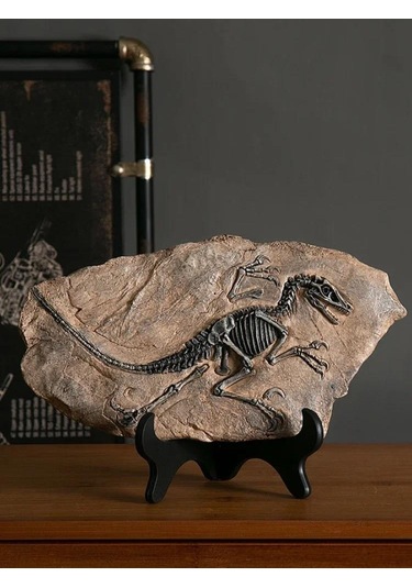 Vintage Dinozor Fosil Reçine Heykeli Retro Tarzda Minyatür Kapalı Alan Dekorasyonu Ve Koleksiyon Parçası Eşsiz Hediyelik Ve Hatıra Objeleri