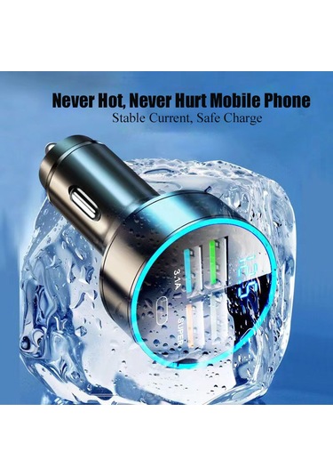 5 Port Usb C Araç Şarj Adaptörü Pd 150w Süper Hızlı Şarj 150w Araç Şarj Cihazı