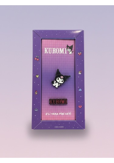 Kuromi & Hello Kitty Lisanslı Yaka Pini