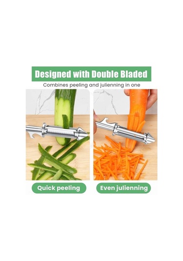 Ulzyvf Ve Ve Soyucu/julienne Soyucu, Soyucu, Siyah Sebze Saplı Patates Mutfak Meyve Keskin İçin Evrensel Ergonomik Döner Dilimleyici/şişe Çinko Bıçak Aradan Alaşımı Açıcı, 3 1 Lr Siyah