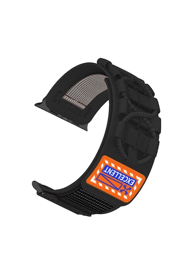 Goocamp iOs Watch Uyumlu 42mm Krd-112 Orbital Örgülü Halat Tasarımlı Naylon Kumaş Hasır K