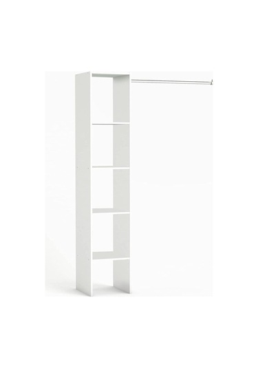 Eliz Açık Giyinme Dolabı - Gardırop Beyaz 120 Cm