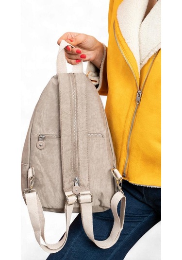 Body Bag Göğüs Çantası Klinkır Kumaş Çok Cepli Bady Bag Sırt Çantası Hafif Yağmur İtici 30 20 Cm Vizon