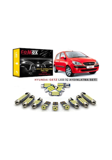 Hyundai Getz LED İç Aydınlatma Ampul Seti FEMEX Parlak Beyaz