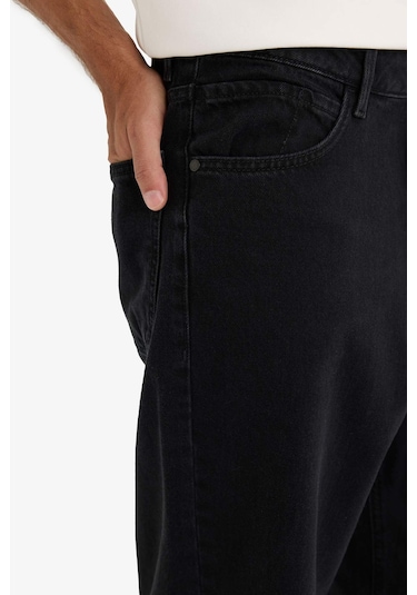 Defacto Baggy Fit Geniş Paça Siyah Erkek Jean Pantolon F2985ax