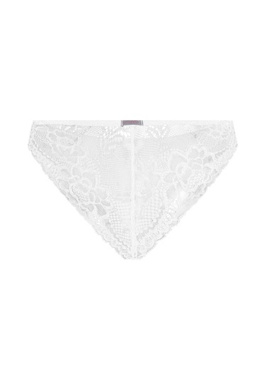 Eve Ten Siyah Beyaz 3'lü Dikişsiz İz Belli Etmeyen Dantelli Brazilian Külot Set Ten