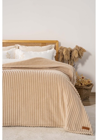 Cappuccino Gloria Wellsoft Tek Kişilik Battaniye Lacivert