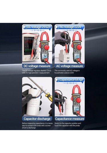 Hallow Aneng Pn201 Ses Ölçer Multimetre Dc / Ac Akım Gerilim Test Cihazı