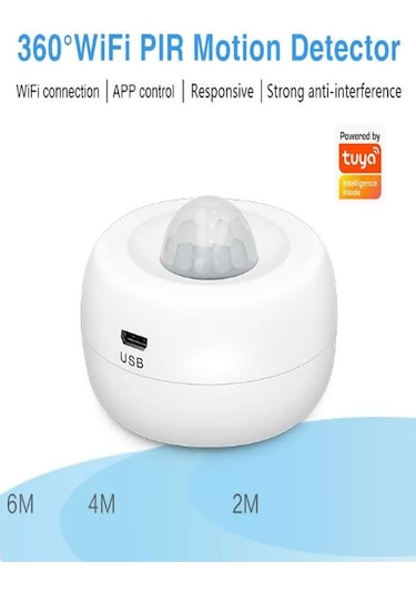 Tuya Wifi Akıllı Pır Hareket Algılama Sensörü Güvenlik Hırsız Ala