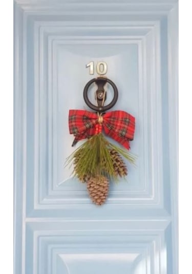 Bukosh3 'lü Kozalak Kapı Süsü Ev Dekoru Yılbaşı Süsü Hediyelik