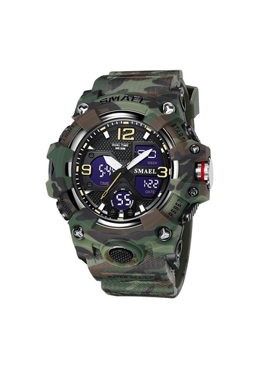 Smael 8008 Çok Fonksiyonlu Elektronik Saat Yeşil