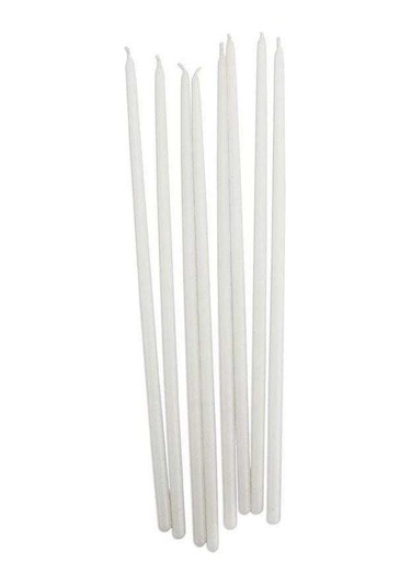 Vıp 35 Cm 8 Pcs Church White Candles Beyaz Arınma Mumu 8 Adet Beyaz İnce Mum Beyaz Kilise Mumu Renkli