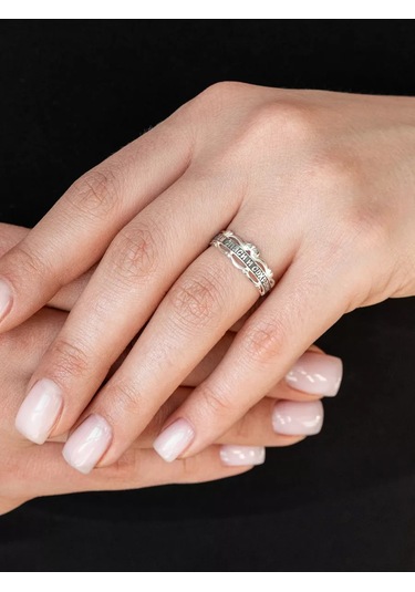 Voznesenskij Uvelirnyj Zavod 925 Ayar Gümüş "kurtar Ve Sakla" Yüzük 163577983 Gri