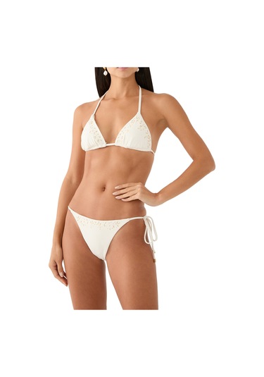 Peony - Peonyofficiall Dantel Işlemeli Üçgen Bikini Üstü Creme