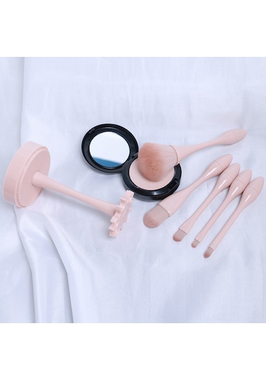 Vkemall 5'li Makyaj Fırçası Seti - Toz Ve Fondöten İçin Yumuşak Ve Yoğun Kıllar