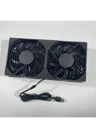 Xuweiwei Siyah Çift Usb Fan Routers Soğutucu Tabanı Sessiz Hızlı Soğutma Set Top Kutular Ağ Anahtarları Uyumlu Plastik Usb Güçlü 36v