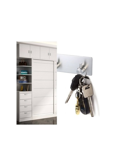 Tongxida Yapışkanlı Şapka Paslanmaz Palto Leezsing Kendinden Kanca Havlu Giysi Duvar Çelik Bornoz Banyo Askısı 3 Adet Bl Diğer