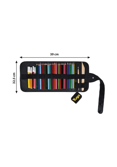 Yuga Suni Deri 36 Gözlü Rulo Kalemlik