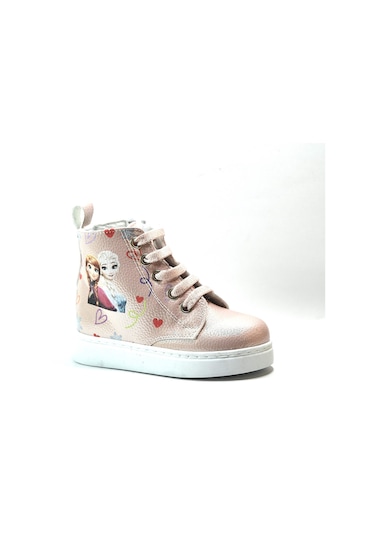 Onlo Ayakkabı Fr.0223 Pudra Fermuarlı Kız Çocuk Bebek Bot Pudra