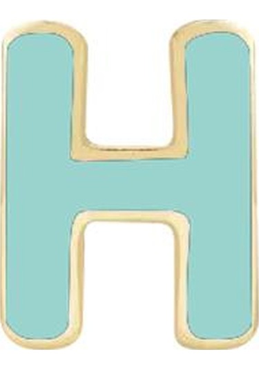 Goldkupe 14 Ayar Altın Mineli H Harf Küpe 0,56 Gr-6039