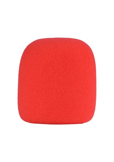 Yaleker Mikrofon Koruma Seti: Sprey Rüzgar Koruyucu + Silikon Kayma Engeli + Dürtüye Dayanıklı Uç Kılıfı Kırmızı