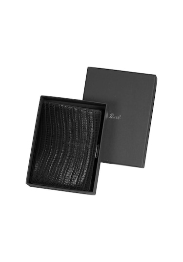 Pearl Japan Cosmos Deri Uzun Sigara Tabakası Lizard Siyah 9lu