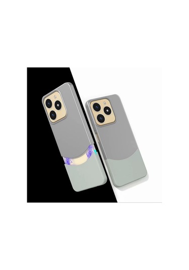 Realme Note 60 Kılıf Magsafe Şarj Kartlıklı Mıknatıslı Duble 1.7mm Kapak Kart Bölmeli Lacivert Siyah