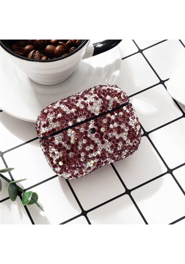 Noktaks - Airpods Pro Uyumlu Airpods Pro - Kılıf Diamond Silikon Kılıf - No2