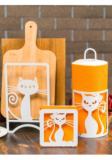 Hıtsad Kağıt Havluluk İçin Masaüstü Tutucu Cat-300-005 172677168 Beyaz