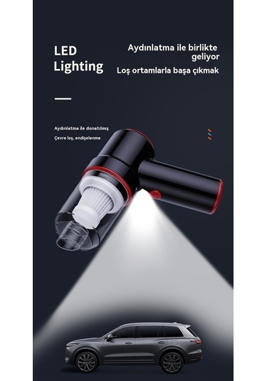 Besthome1 Emme Ve Üflemeli 3in1 Kablosuz Araç Elektrikli Süpürgesi Beyaz Model