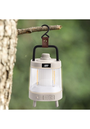 Yuntech01 Siyah Usb Çıkışlı 4000mah Li-poly Bataryalı, Sürekli Parlaklık Ayarlı, 360 Yumuşak Aydınlatma, Mosquitoya Dayanıklı, Tahta/süspansiyon Kullanımı, Çadır, Manav, Ev İçin Taşınabilir Fener Çok Renkli