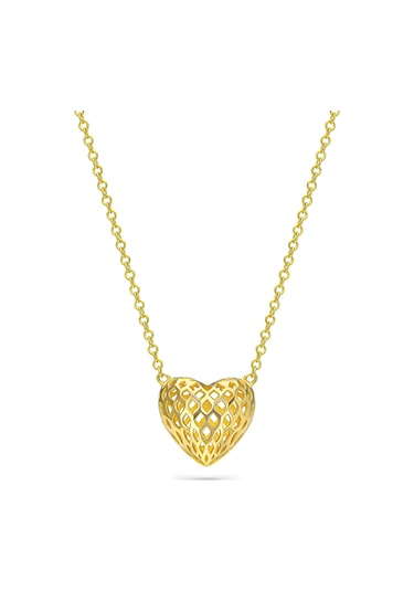 Servi 925 Ayar Gümüş Heart Fusion Kolye-9 Gold - Gümüş